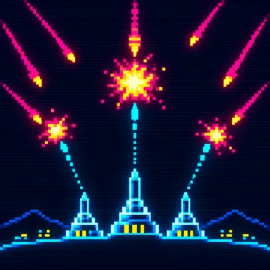 Missile Command pixel art