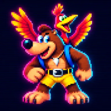Banjo-Kazooie pixel art