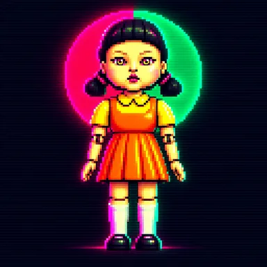 Red Light Green Light pixel art