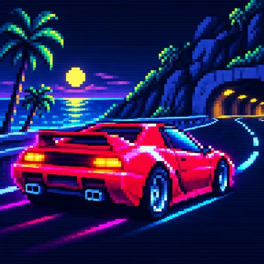 Ridge Racer pixel art