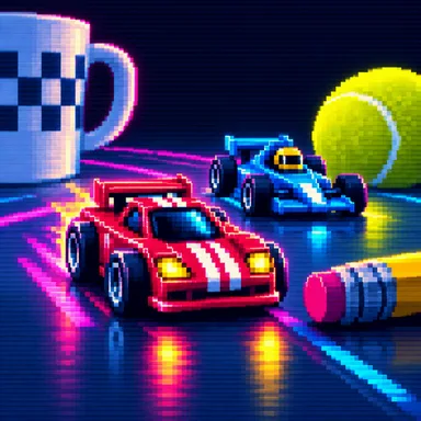Micro Machines pixel art