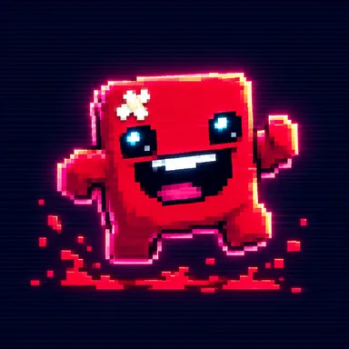 Super Meat Boy pixel art