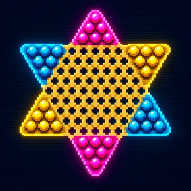 Chinese Checkers pixel art