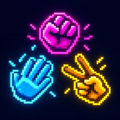 Rock Paper Scissors pixel art