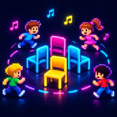Musical Chairs pixel art