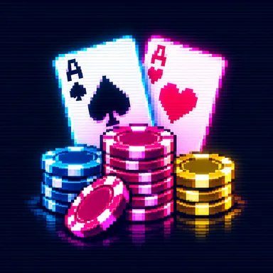 Texas Hold'em pixel art