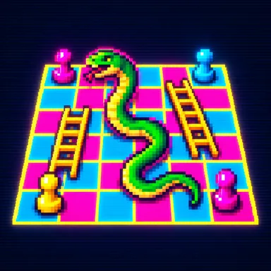 Snakes and Ladders pixel art
