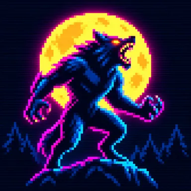 Werewolf pixel art