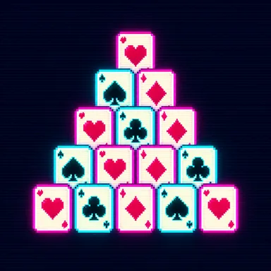 Pyramid Solitaire pixel art
