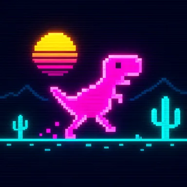 Dino Run pixel art