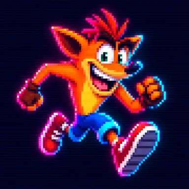 Crash Bandicoot pixel art