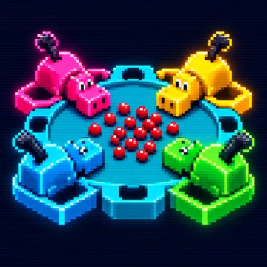 Hungry Hungry Hippos pixel art