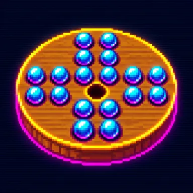 Peg Solitaire pixel art