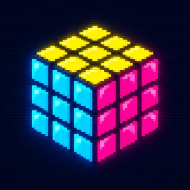 Rubik's Cube pixel art