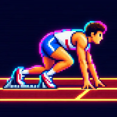 Track and Field pixel art